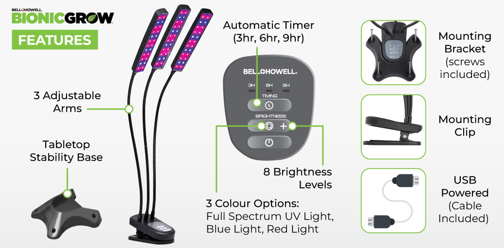Bionic Grow LED Flexible Indoor Plant Grow Light